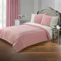 Lincoln King Size Duvet Set - Red Stripes