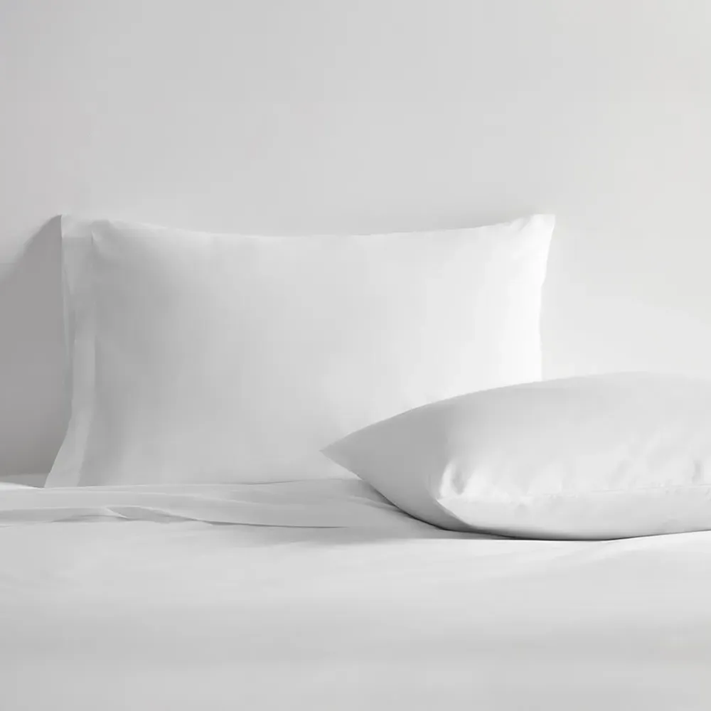 Percale Housewife Pillowcase 2 Pack - White, Cotton
