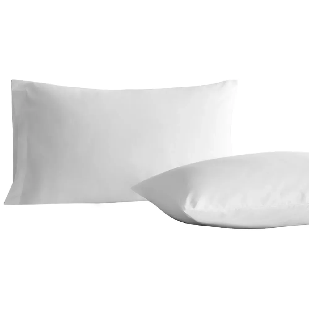 Percale Housewife Pillowcase 2 Pack - White, Cotton image