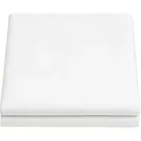 Percale King Size Flat Sheet - White, Cotton