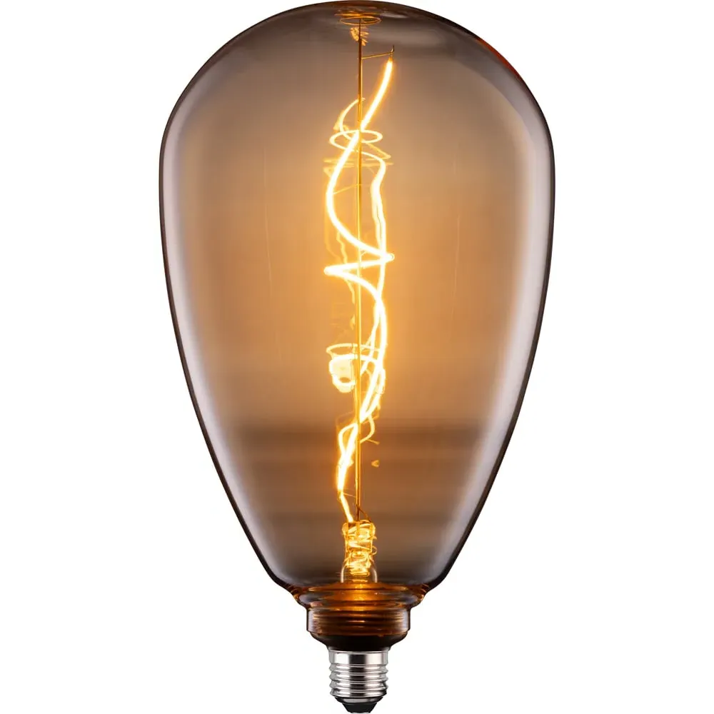 Amber E27 Twist Filament Bulb - Yellow