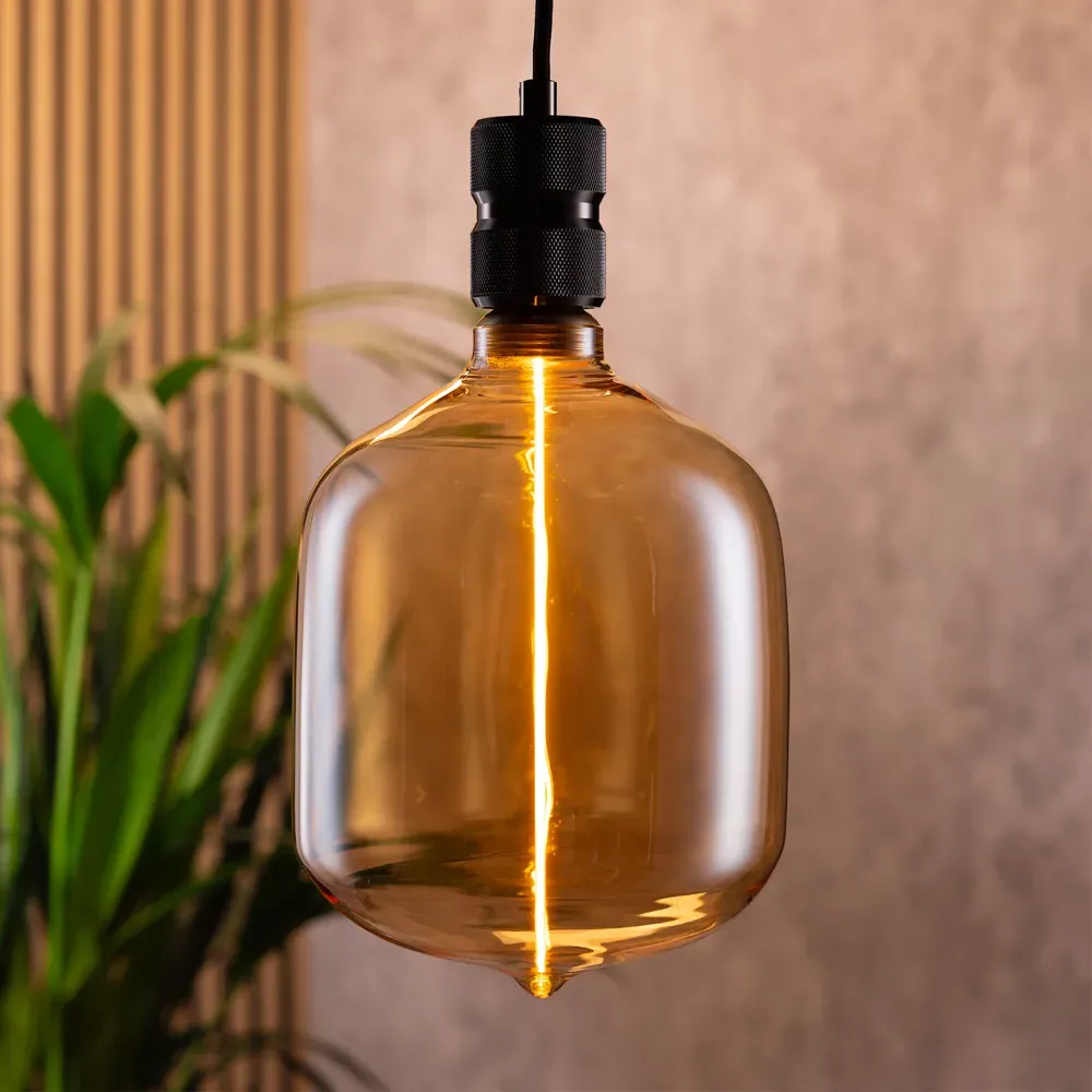 Amber E27 Vertical Filament Bulb - Yellow
