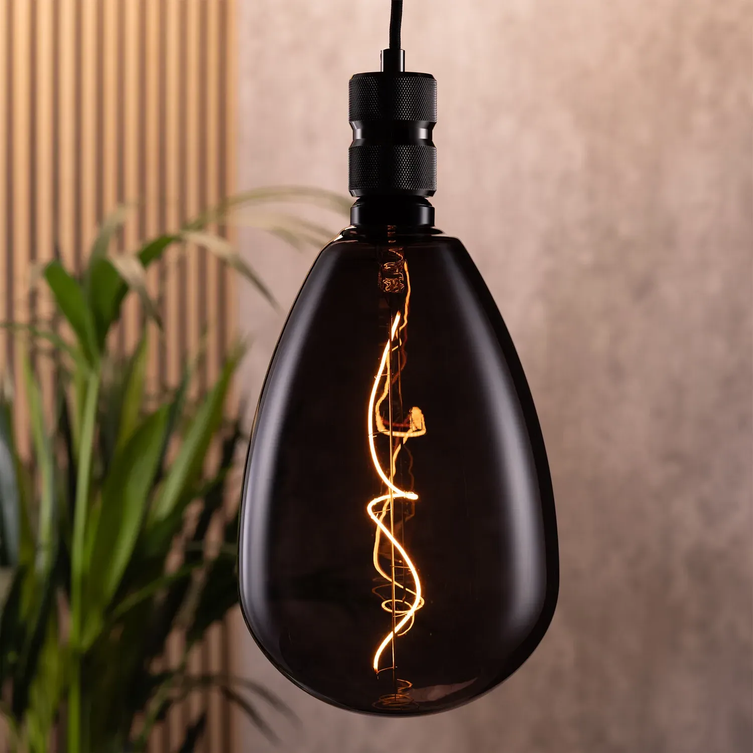 Decorative Filament E27 Bulb 50L - Warm White, Black