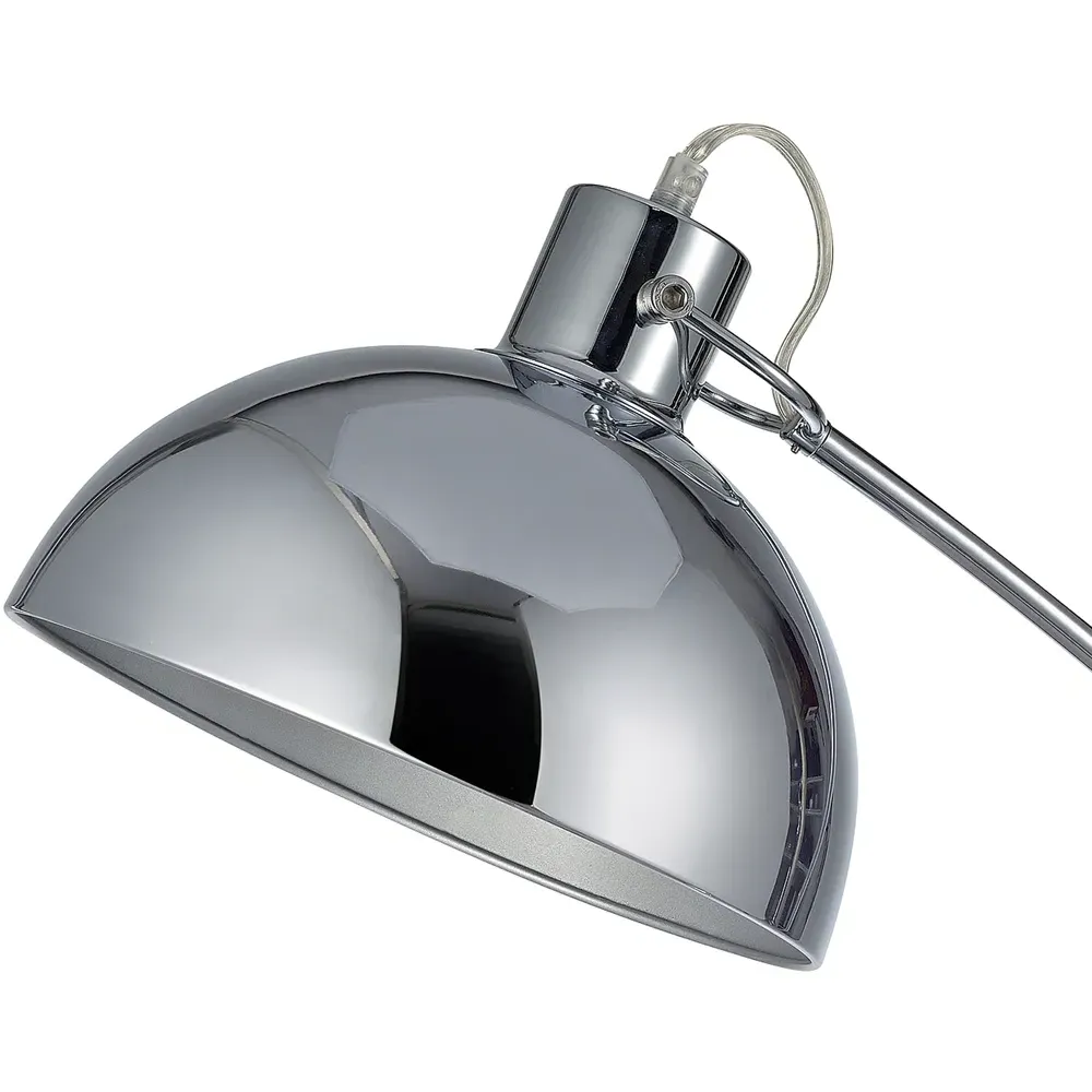 Arco Arched Floor Lamp - White, Chrome