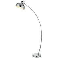 Arco Arched Floor Lamp - White, Chrome