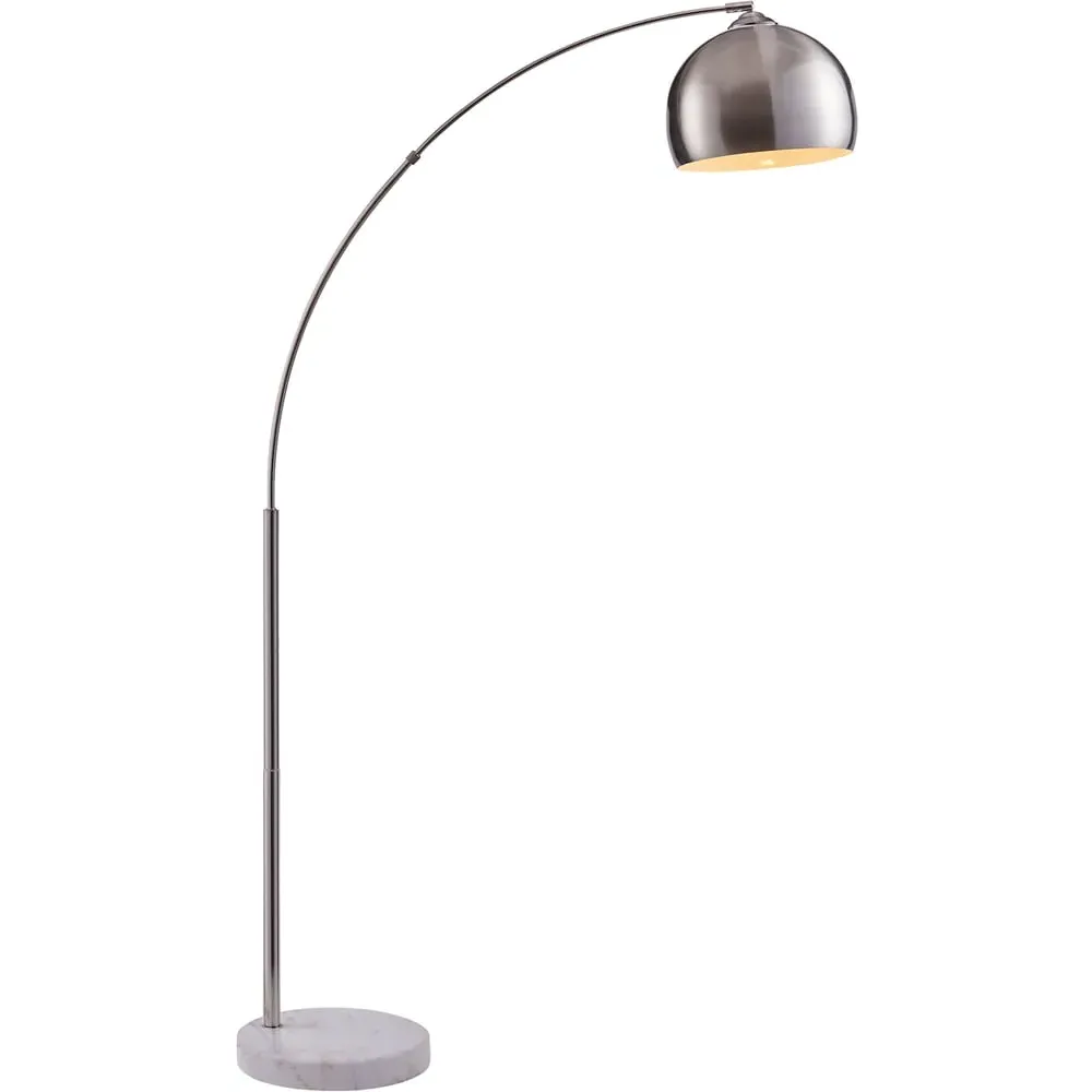 Arquer Arc Floor Lamp - White, Marble