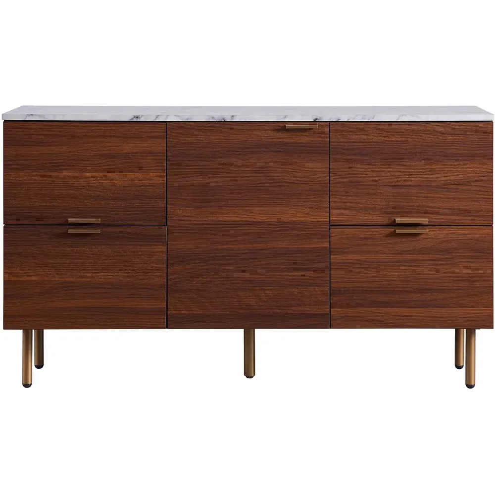 Ashton Single Door 4 Drawer Sideboard - Walnut
