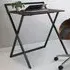 Foldable Computer Desk with Metal Base - Natural, Black