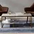 Marmo Coffee Table with Shelf - Brown, Faux Marble