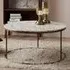 Marmo Round Coffee Table - White, Faux Marble