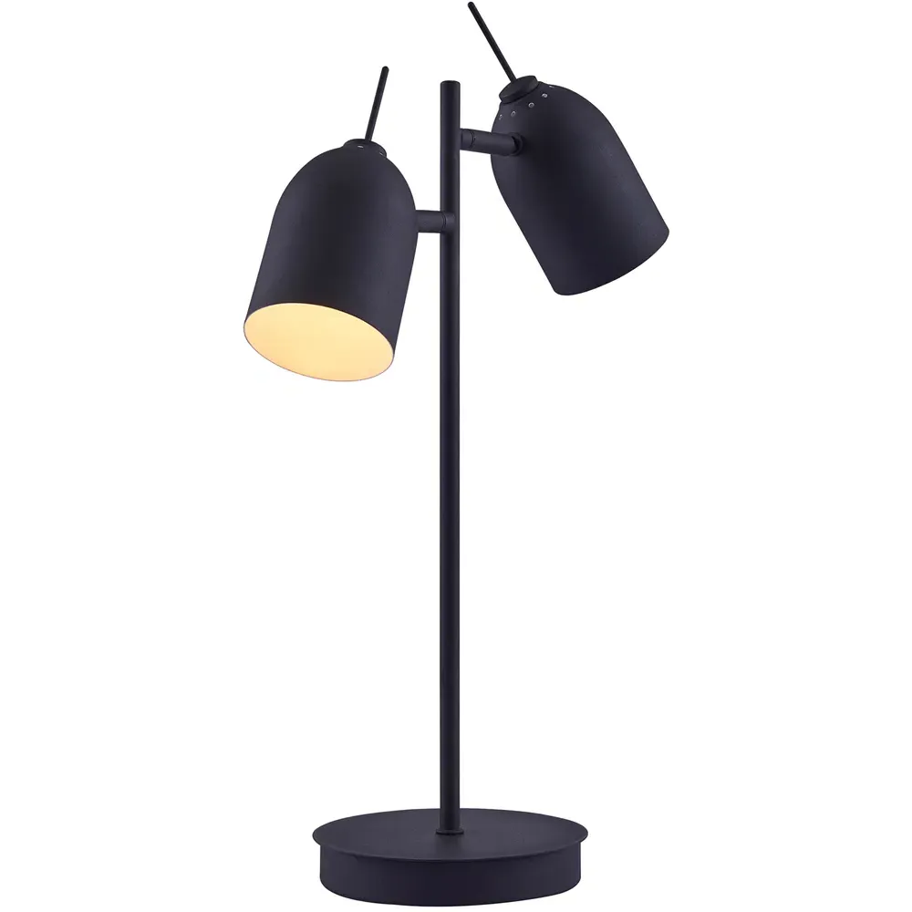 Mason 2 Light Table Lamp - Black, Metal