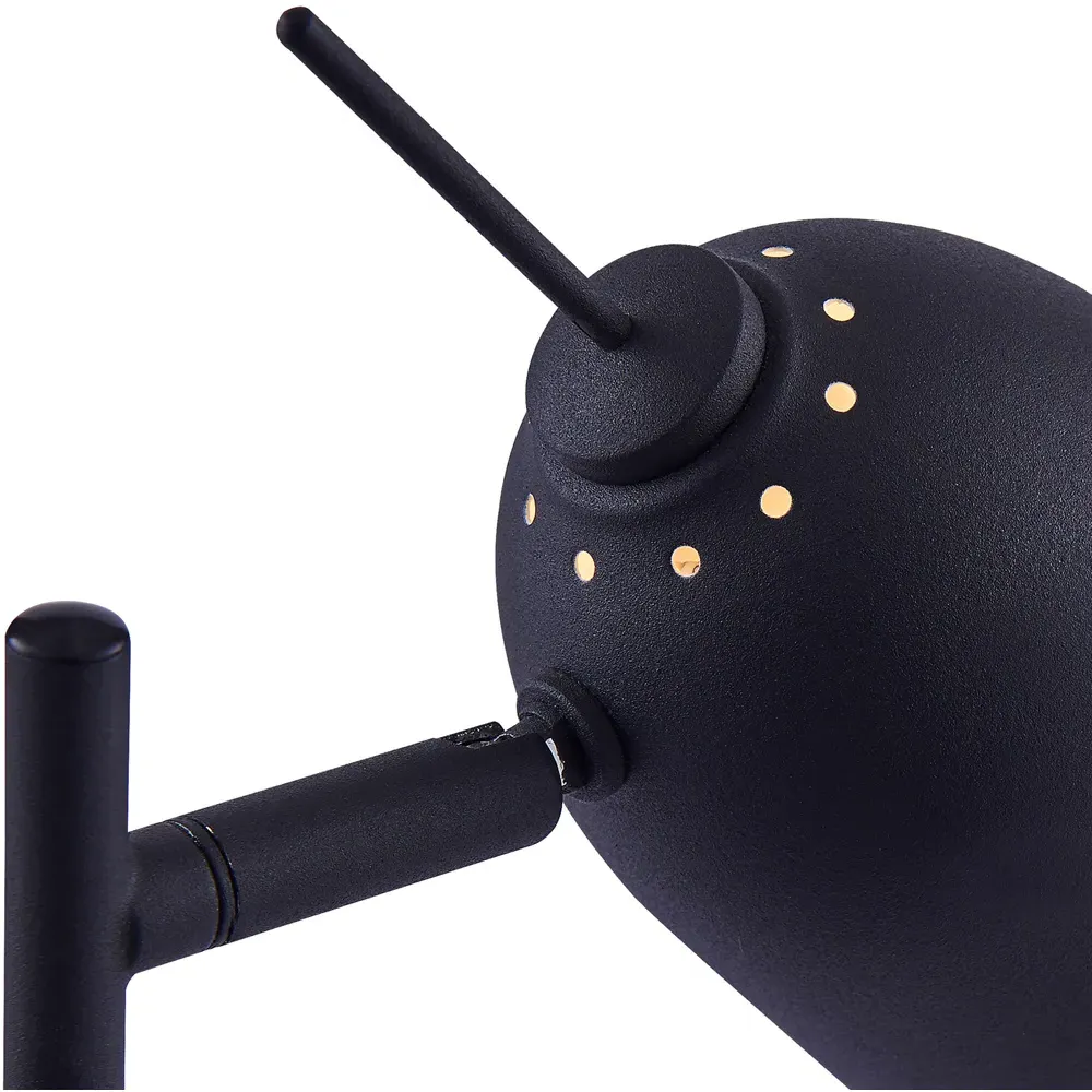 Mason 2 Light Table Lamp - Black, Metal