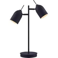 Mason 2 Light Table Lamp - Black, Metal