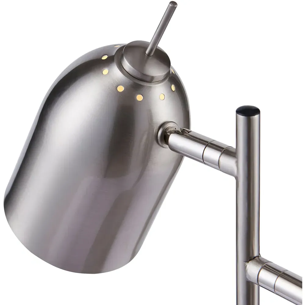 Mason 2 Light Table Lamp - Brown, Brushed Nickel