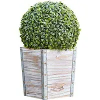 Solar Powered Pre-Lit Artificial Topiary - Silver