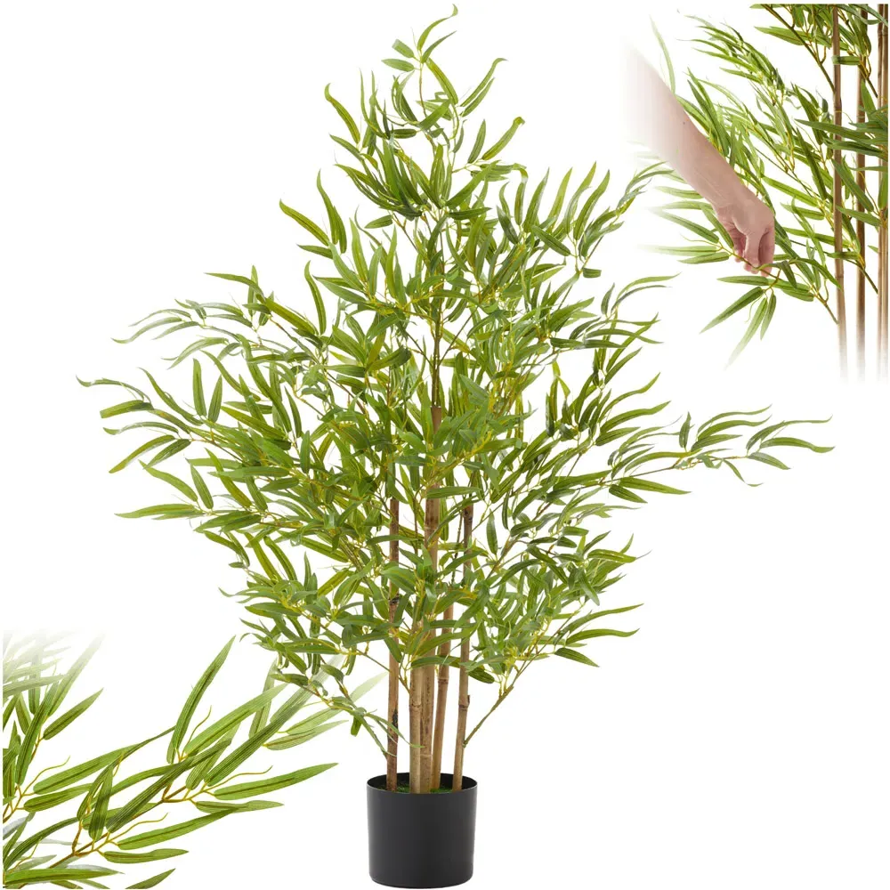120cm Artificial Bamboo Plant in Pot - Green