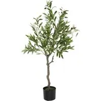 120cm Artificial Olive Tree in Pot - Green