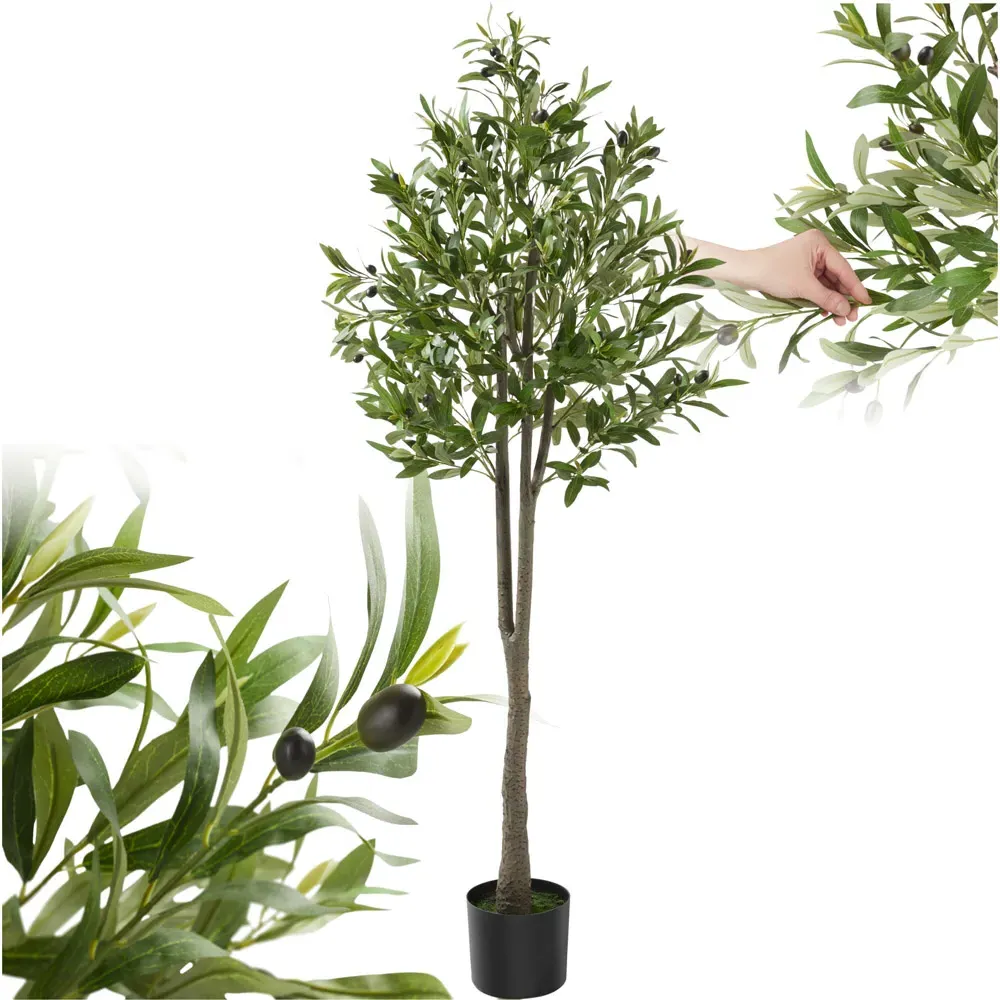 150cm Artificial Olive Tree in Pot - Green