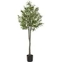 150cm Artificial Olive Tree in Pot - Green