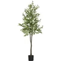 180cm Artificial Olive Tree in Pot - Green
