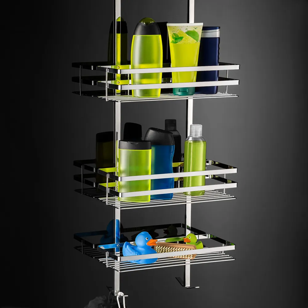 3 Shelf Hanging Shower Caddy - Silver, Stainless Steel