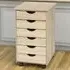 6 Drawer Chest with Wheels - Brown, Light Oak