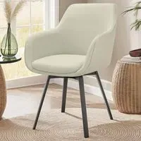 Alicon Set of 2 Swivel Dining Chairs - Greige