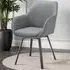 Alicon Set of 2 Swivel Dining Chairs - Grey, Fabric