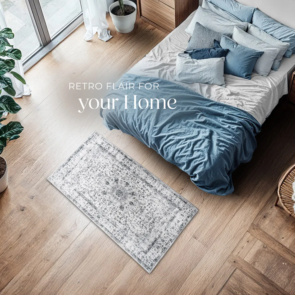 Aliya Washable Rug - Grey