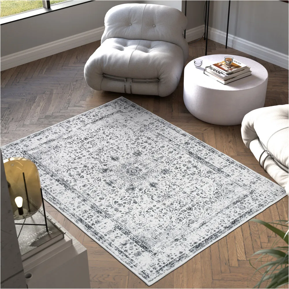Aliya Washable Rug - Grey