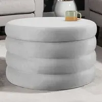 Altu XL Storage Footstool with Removable Lid - Grey