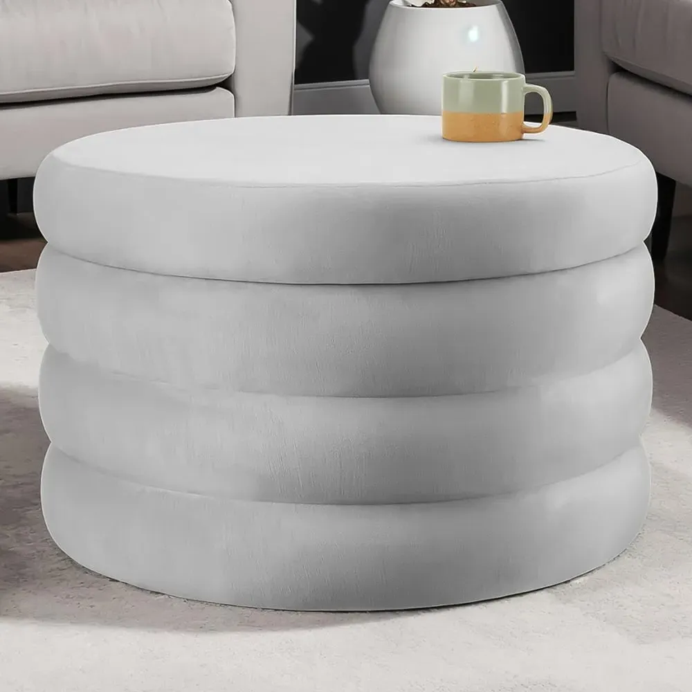 Altu XL Storage Footstool with Removable Lid - Grey