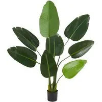 Artificial Bird of Paradise Tree in Pot 120cm - Green, PEVA