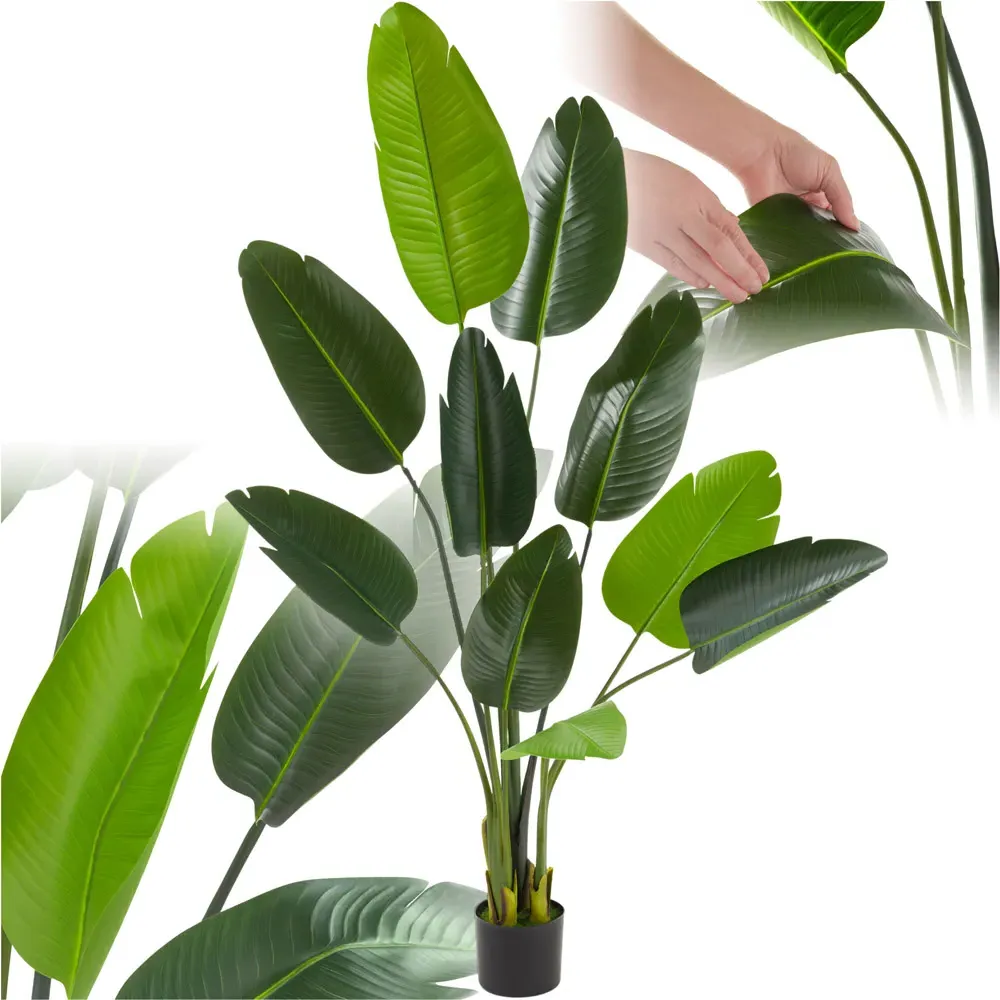 Artificial Bird of Paradise Tree in Pot 160cm - Green, PEVA