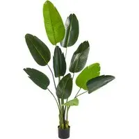 Artificial Bird of Paradise Tree in Pot 160cm - Green, PEVA