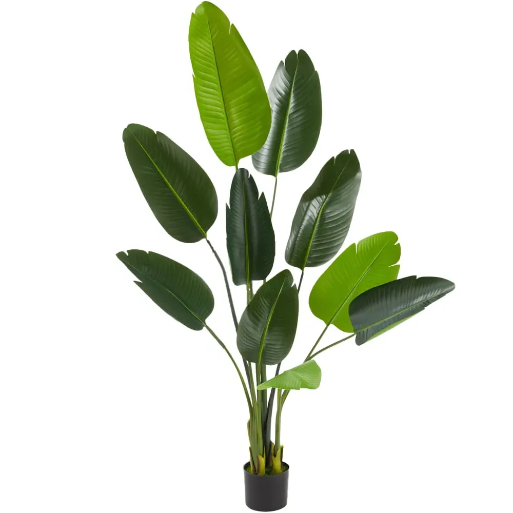 Artificial Bird of Paradise Tree in Pot 160cm - Green, PEVA