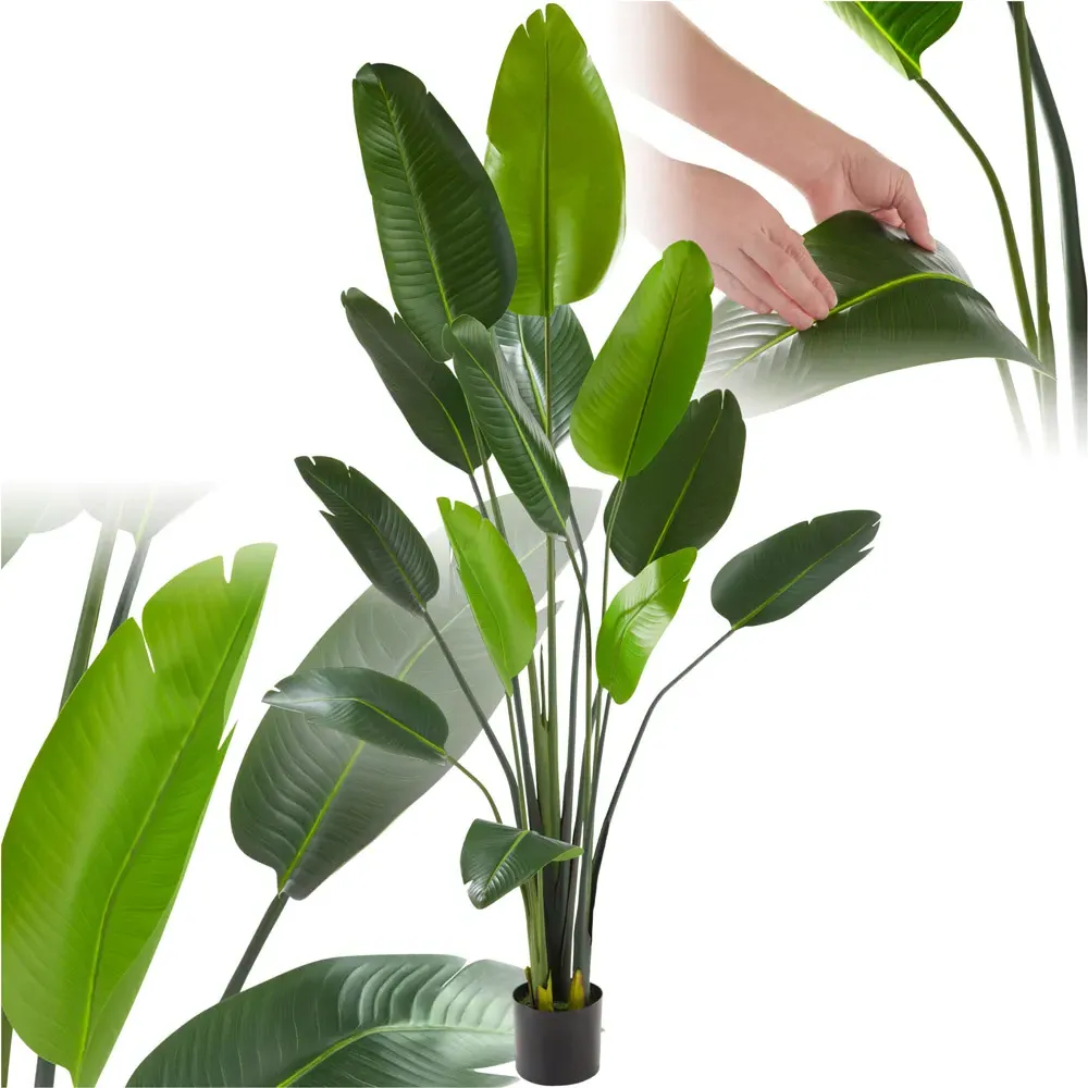 Artificial Bird of Paradise Tree in Pot 180cm - Green, PEVA