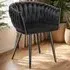 Astana Set of 6 Dining Chairs - Black, Velvet