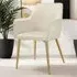 Avane Set of 4 Dining Chairs with Armrests - Beige, Velvet