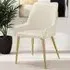 Avane Set of 4 High Backrest Dining Chairs - Cream, Velvet