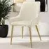Avane Set of 6 High Backrest Dining Chairs - Cream, Velvet