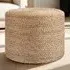 Banno Cylinder Footstool - Cream, Jute