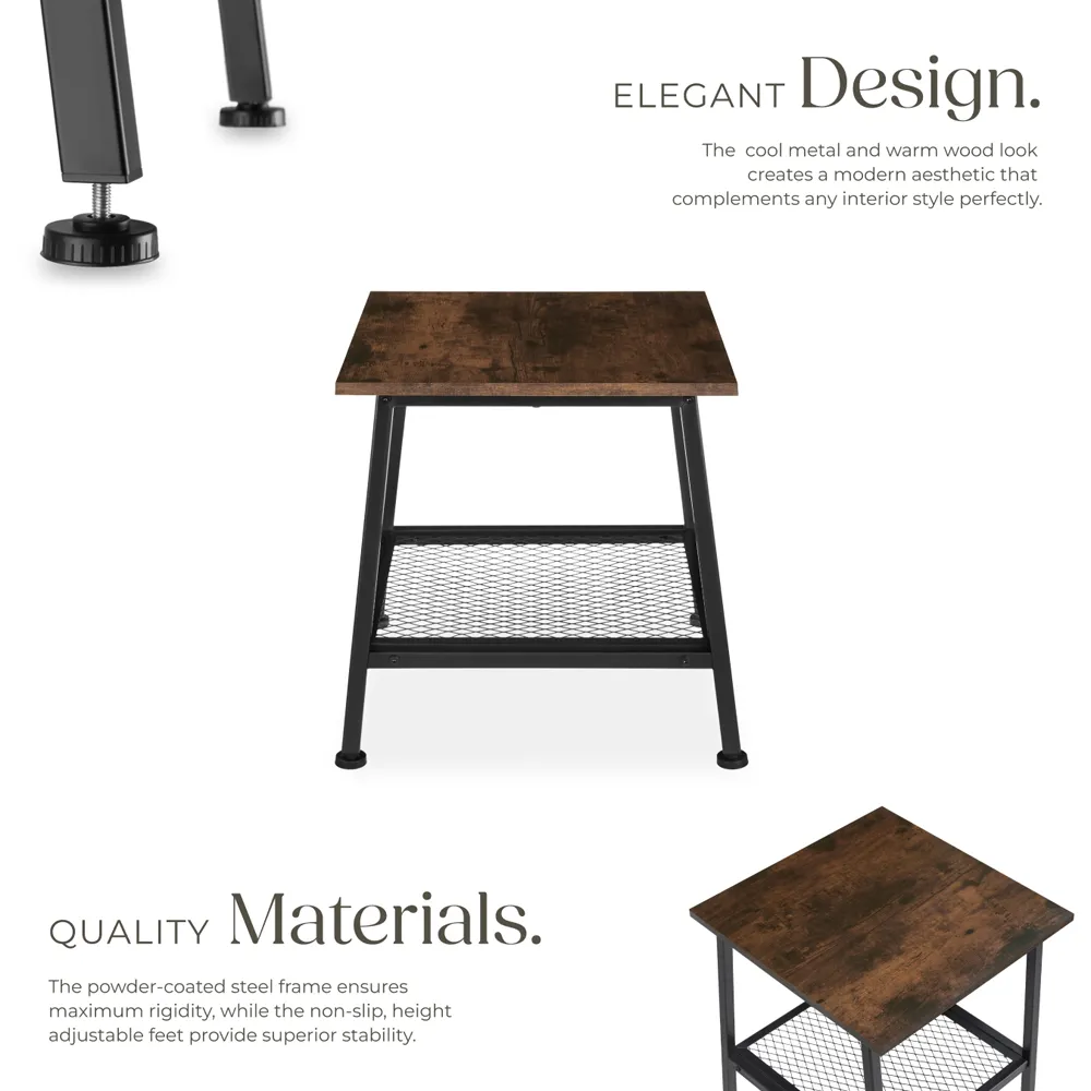 Bedford Bedside Table - Brown, Dark Wood