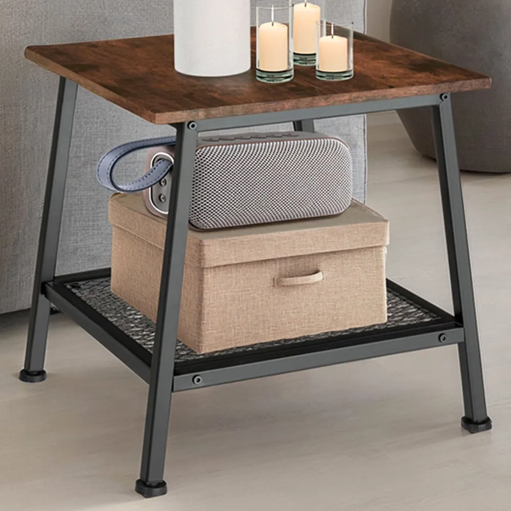 Bedford Bedside Table - Brown, Dark Wood image