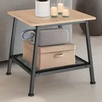 Bedford Single Shelf Bedside Table - Brown, Oak