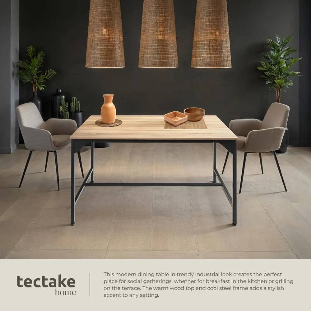 Belfast 2 Seater Rectangular Dining Table - Oak Sonoma