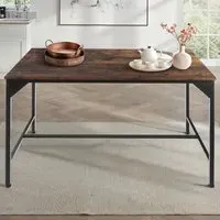 Belfast 4 Seater Industrial Dining Table - Dark Wood