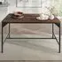 Belfast 4 Seater Industrial Dining Table - Dark Wood