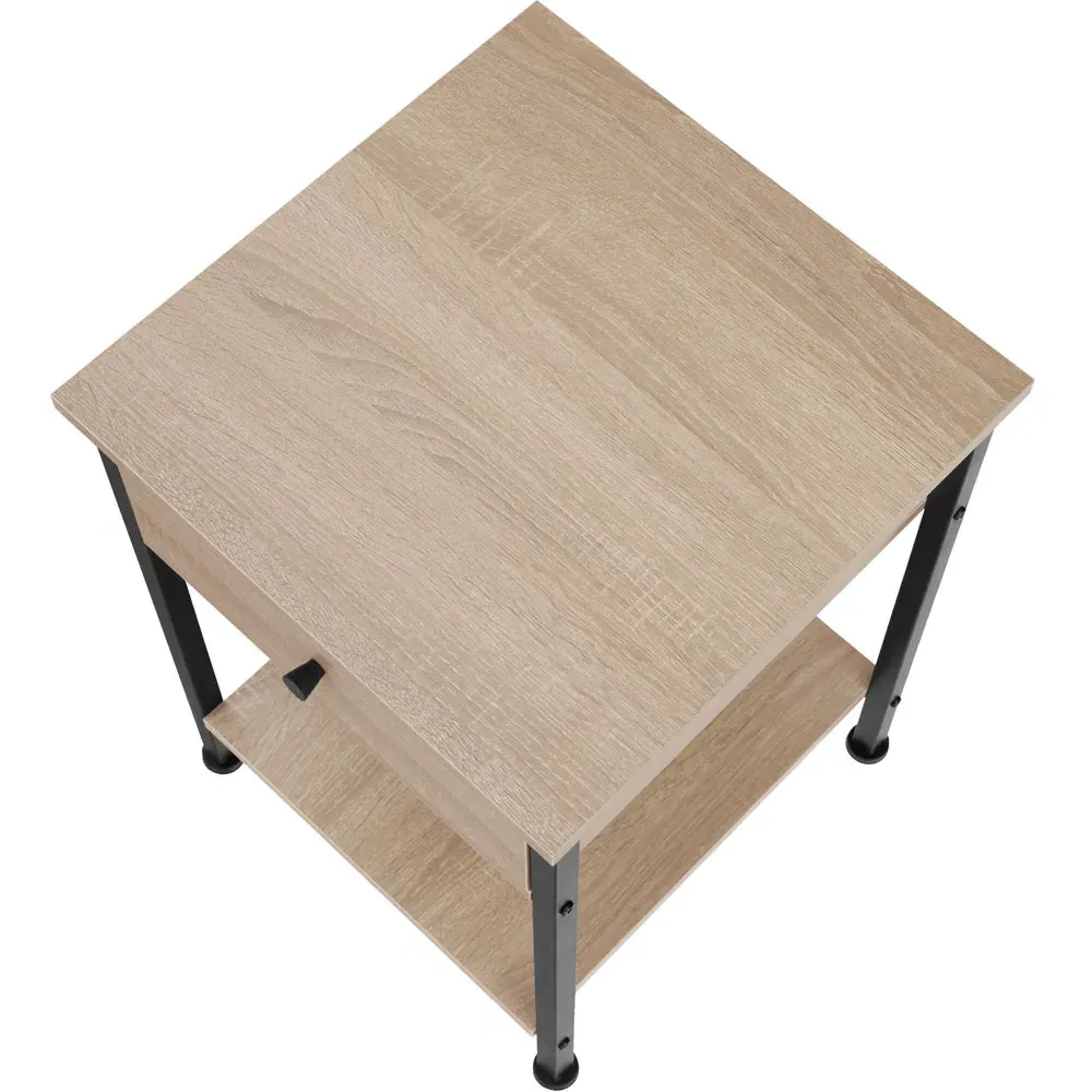 Bradford Single Drawer Bedside Table - Oak Sonoma