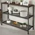 Bristol 2 Wire Shelf Console Table - Dark Wood